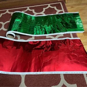 Large rolls of self administered decorative chrome paper red & green (perfect
